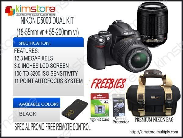 nikon d5000 kit. Nikon D5000 kit (18-55) Lens