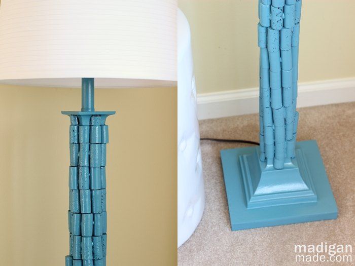 DIY Lamp Makeover with Wine Corks  