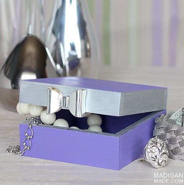 DIY trinket box with bow detail 