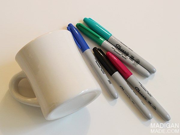 DIY written sharpie mug tutorial