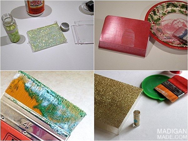 How to adhere glitter to things.