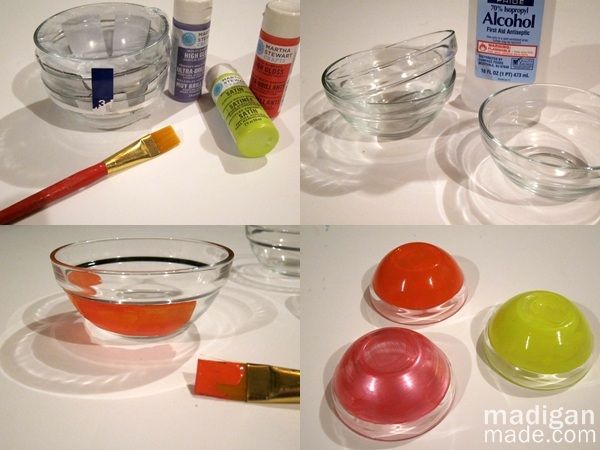 how to paint glass bowls - craft tutorial