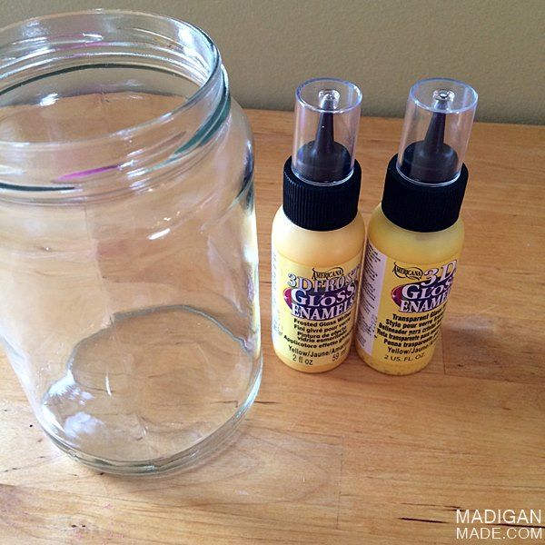 how to paint  a glass jar  