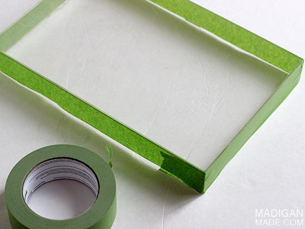 how to turn an old acrylic frame into a tray