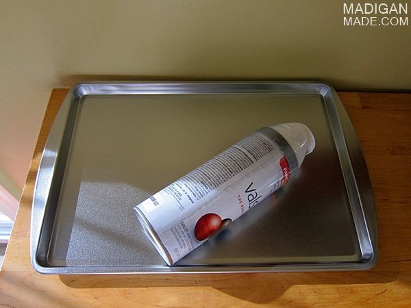 make a cookie sheet into a tray