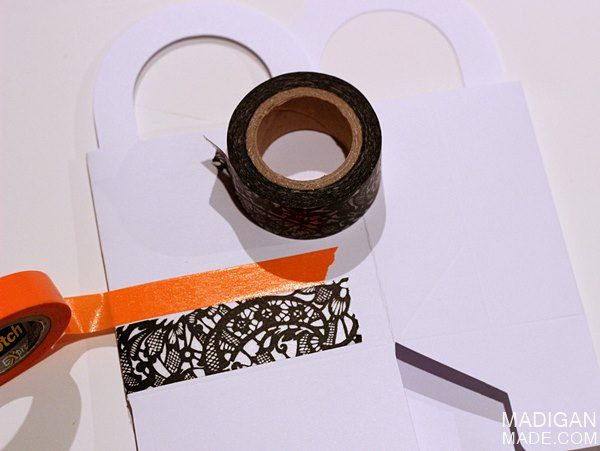 How to make Halloween goody bags with washi tape