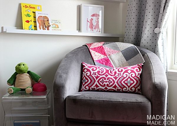 reading nook nursery idea with glider for babys room