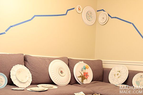 how to hang a vintage plate gallery wall