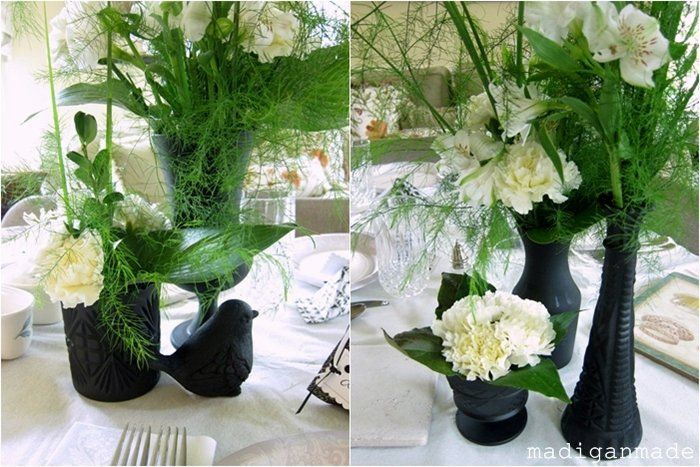 Black & White Floral Centerpieces {Bridal Shower Idea} ~ Madigan ...