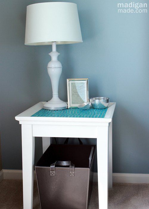 table diy redo table tiled with glass gem marbles