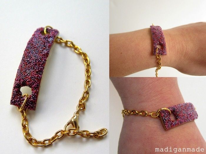 brass mending plate bracelet