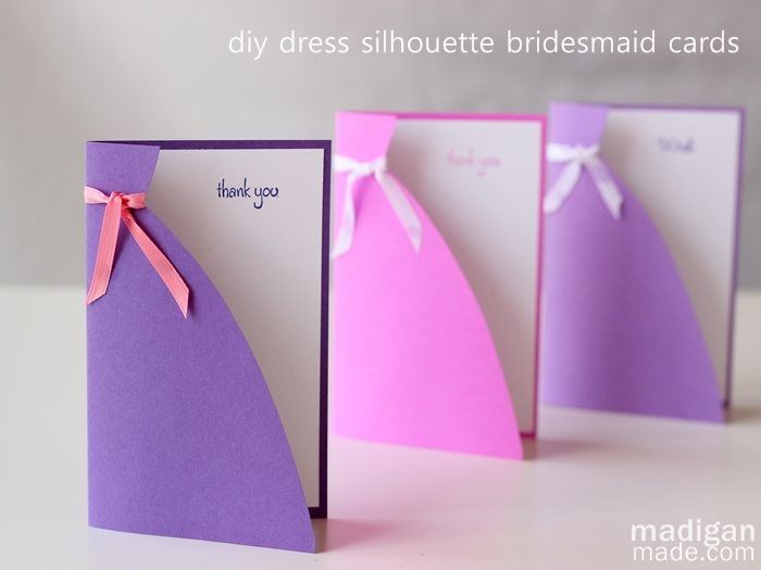 Idea DIY Bridemaid Card - tão simples e fácil!