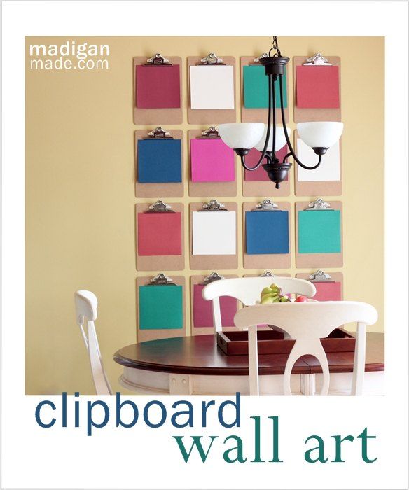Love this Clipboard Wall Décor Art - details & instructions to install at madiganmade.com