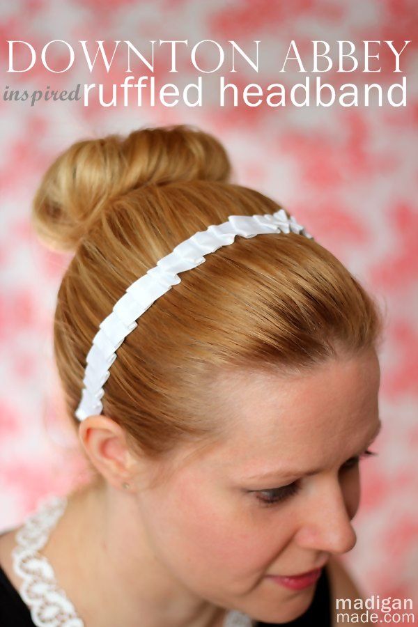 How to Make a Simple, Pleated Headband inspired by Downton Abbey maids - tutorial at madiganmade.com