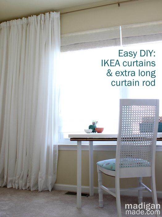 What are some tips for installing curtain rods?