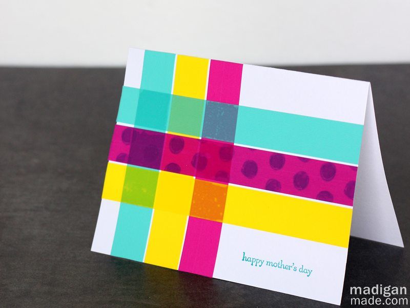 Easy Mother's Day card with washi tape | Madigan Made