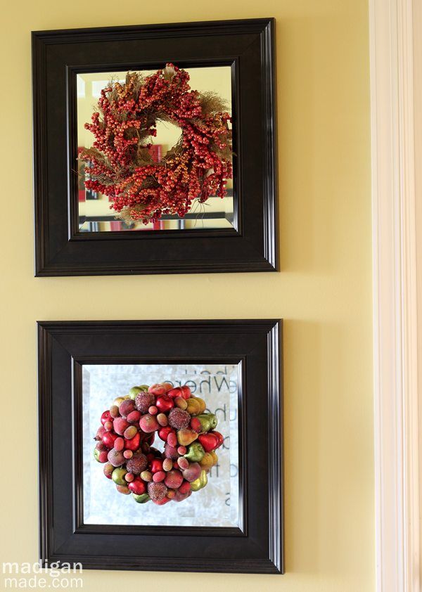 wreath decor ideas - part of the holiday home tour at madiganmade.com