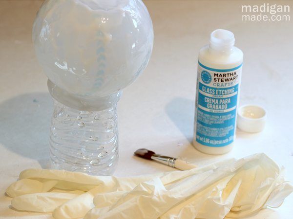 how to make a etched glass vase craft