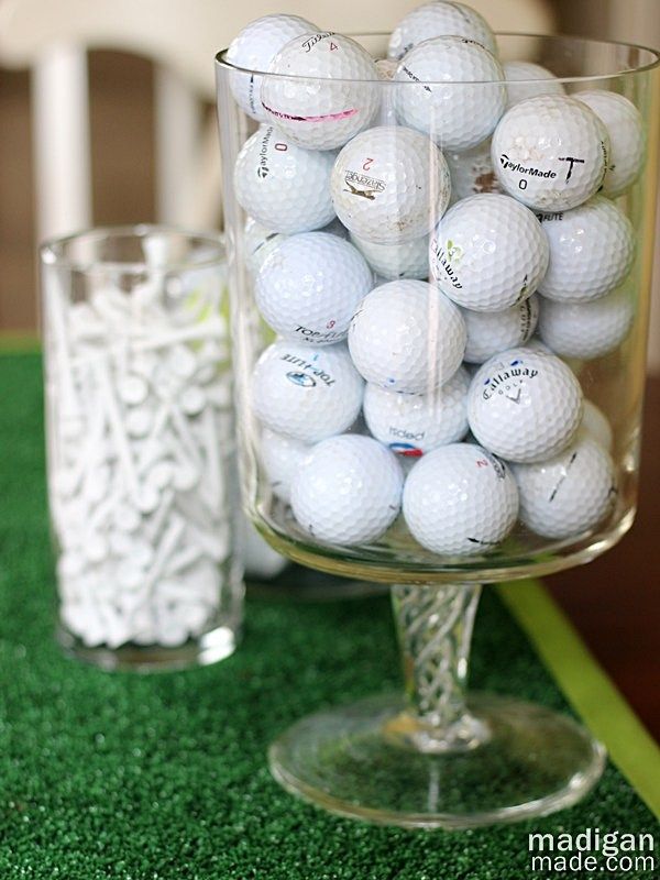 golf ball vase filler decoration idea