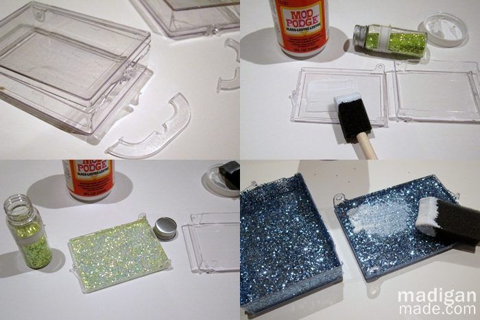 how to decoupage with glitter - madiganmade.com