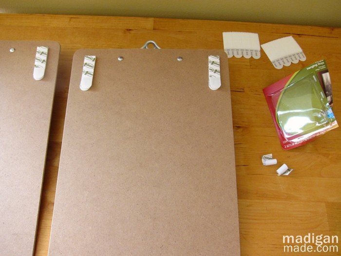 how to hang clipboards on the wall - details at madiganmade.com