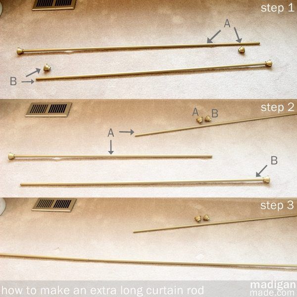 How To Make A Curtain Rod Longer 