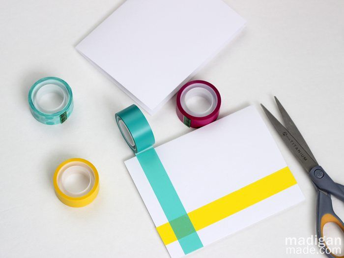 how to make washi tape cards
