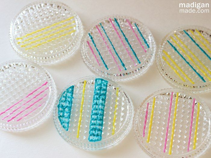 painting glass coasters