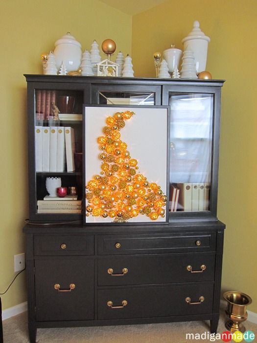white and gold holiday decor