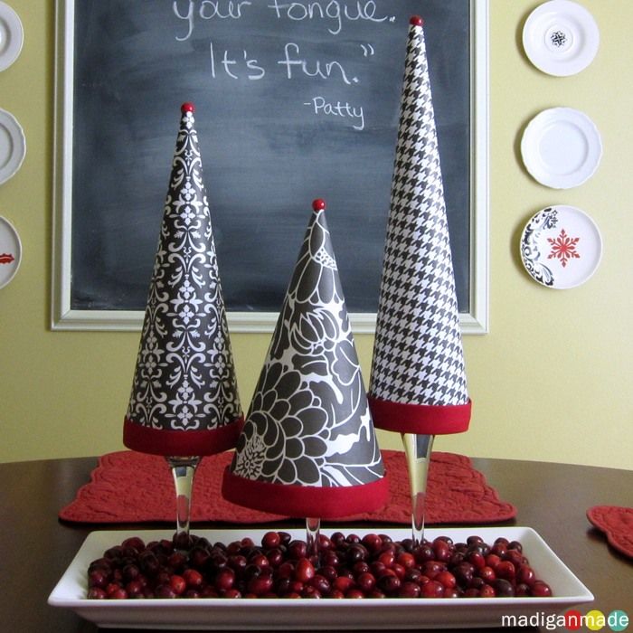 diy paper christmas topiary tree craft