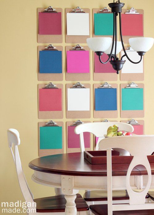 Large Clipboard Wall Décor ~ Madigan Made { simple DIY ideas