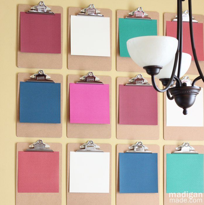Love this Clipboard Wall Décor Art - details at madiganmade.com