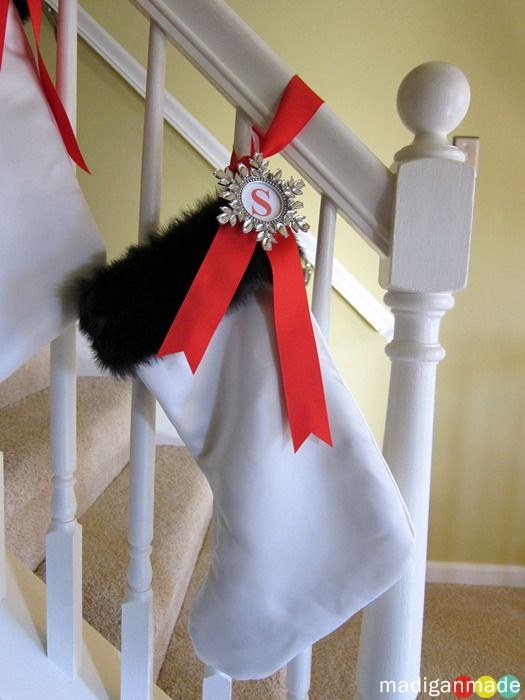 slipcover stockings with wedding dress fur trim