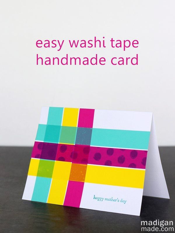 Simple washi tape cards | madigan made