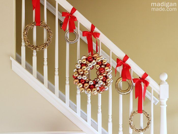 Decorating a Staircase for the Holidays ~ Madigan Made { simple ...