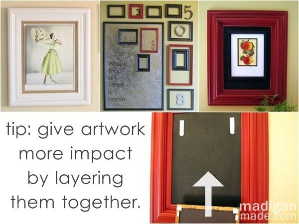 love this tip for giving wall art more impact