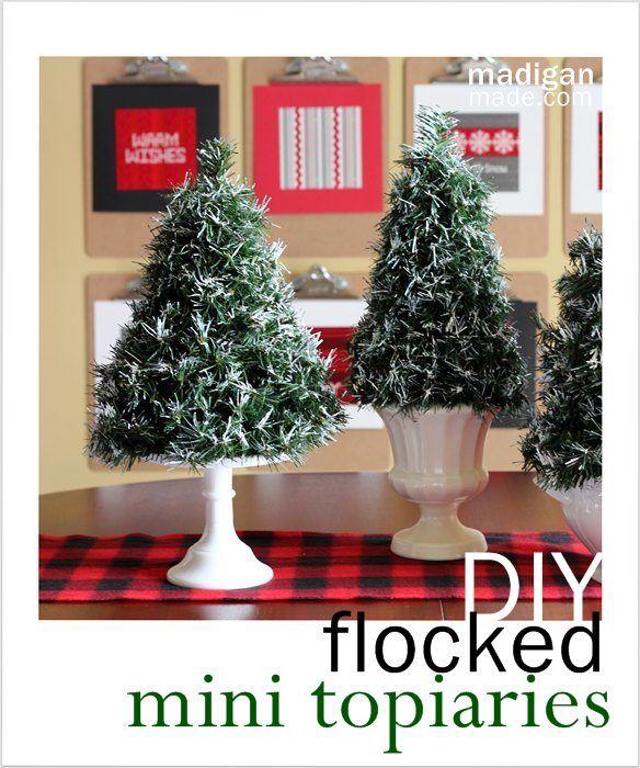 How to Make a Frosted Christmas Topiary Centerpiece
