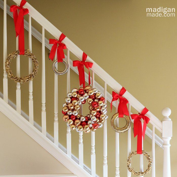 Decorating a Staircase for the Holidays