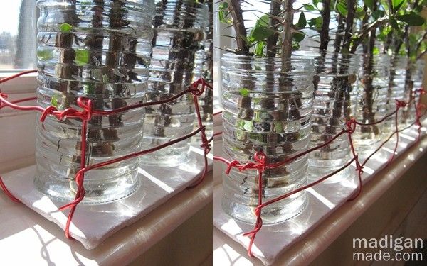wired frame and tray for vases wired basket around vase