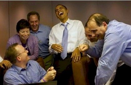 Obama Staff Laughing