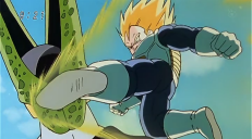 Vegeta aimed a little low when he was trying to kick the time stamp.