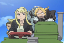 "One of these days, Winry, one of these days... Bang! Pow! Right to the moon!"