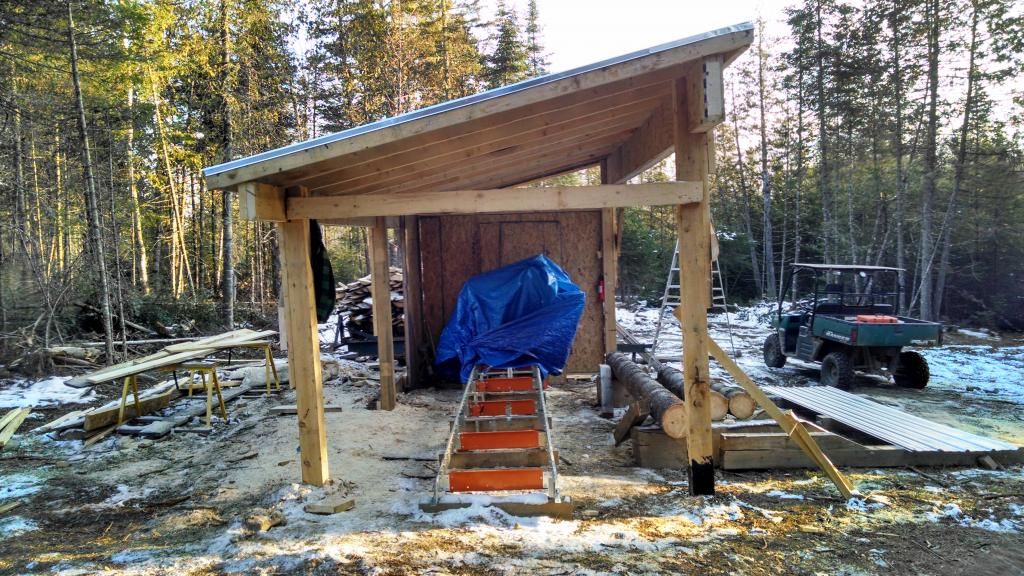 Sawmill shed finished, for now... Portable Sawmills & Forestry
