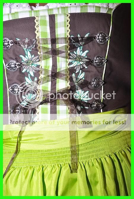 Dirndl Mini Landhausstil 3 tlg Bayern Trachtenkleid NEU  