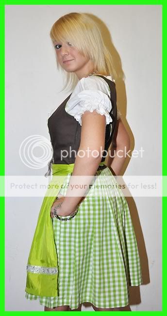 Dirndl Mini Landhausstil 3 tlg Bayern Trachtenkleid NEU  